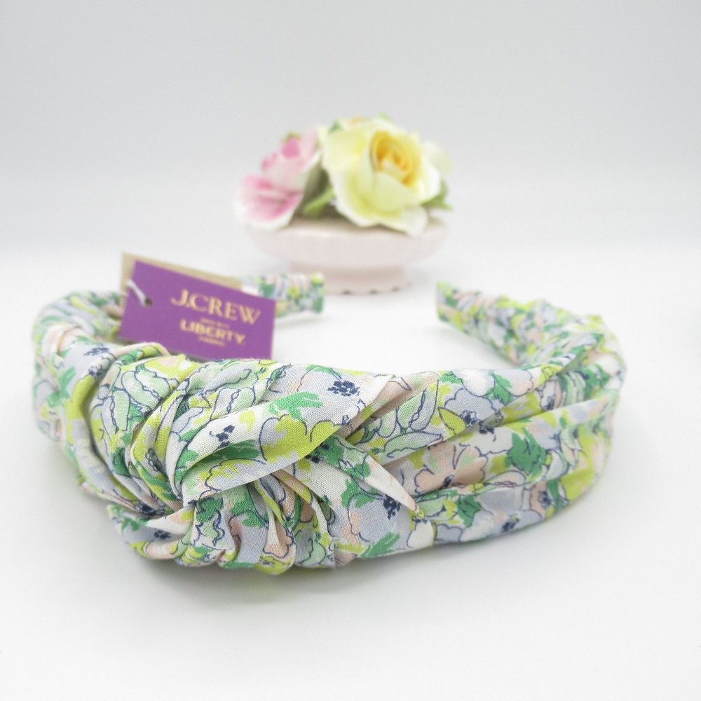 J. Crew x Liberty London Headband - Green Yellow Poppy - Picture 2 of 4